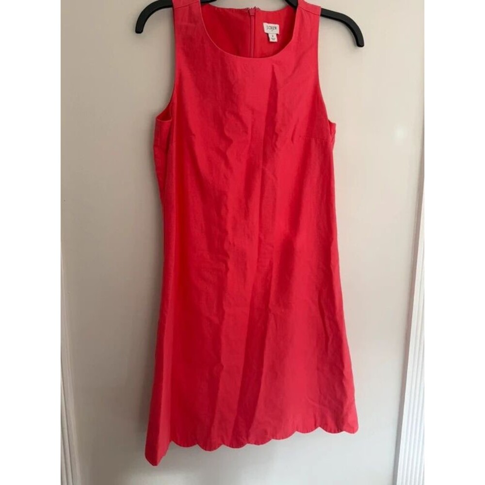 J. Crew Pink Scalloped Dress